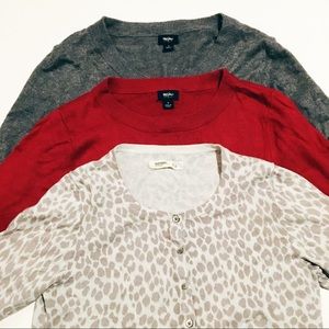 ✨Set of 3 ✨Sweater Cardigan Bundle - Animal Print